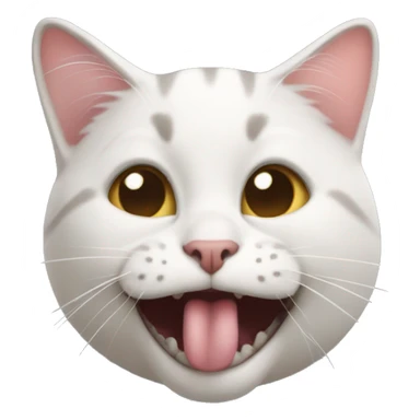 Cat strike out the tongue sticker