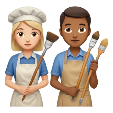 Restorers with Brushes sticker