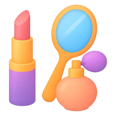 beleza, colorful icon style, soft gradients, beauty theme sticker