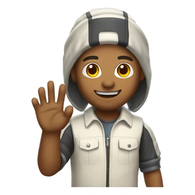 native  gamer  waving hi  sticker