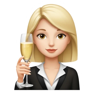 girl with sampine glass sticker