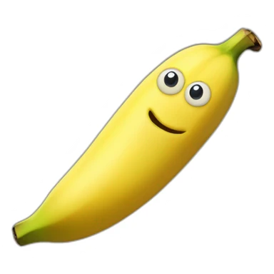 Banana with eyes happy sticker