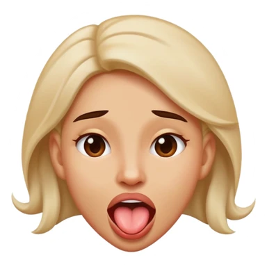 shaking her head and swinging her tongue out left and right sticker