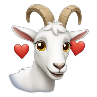 goat-with-heart sticker