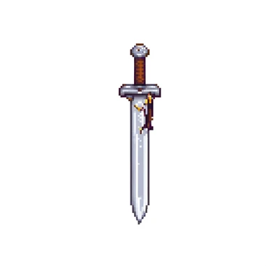 netherite sword pixel art simple iconic sticker
