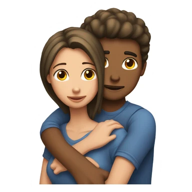 A girl having her head on her boyfriend’s shoulder sticker