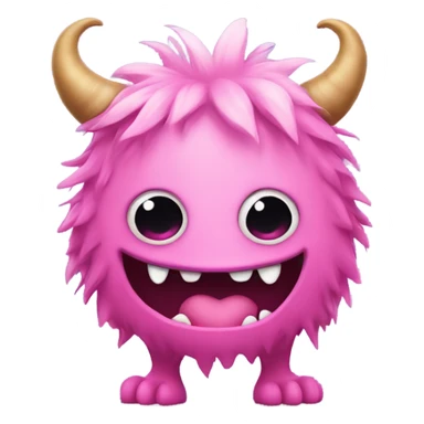 monster with hearts and pink and cute  sticker