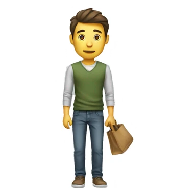 guy with empty pocket sticker