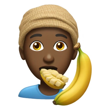 Une personne africaine qui mange du foutou banane sauce graine sticker