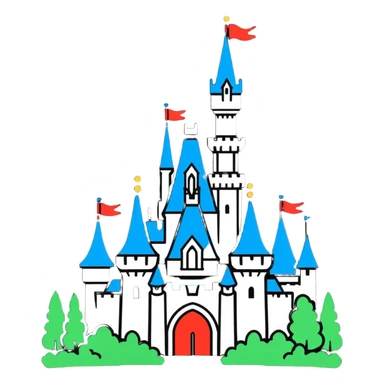 Disney castle sticker