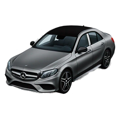 Mercedes-Benz w205 dark gray + black сбоку  sticker