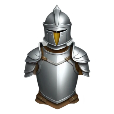 Silver medieval armor sticker