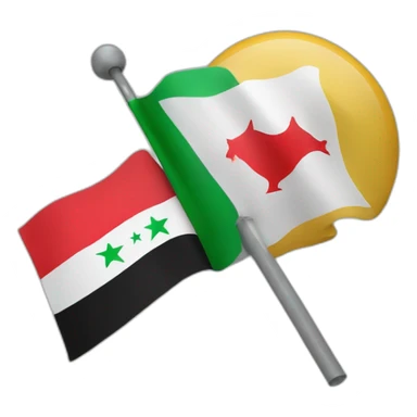 free syria and sang saka malaya flag crossed sticker