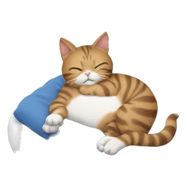 cat in a bed laying down with phone sticker