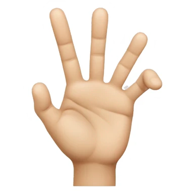 a hand with 3 fingers up, the thumb, pointing finger and middle finger are all up sticker
