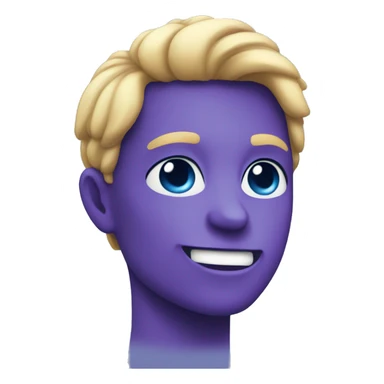 Purple mixed with blue heart sticker