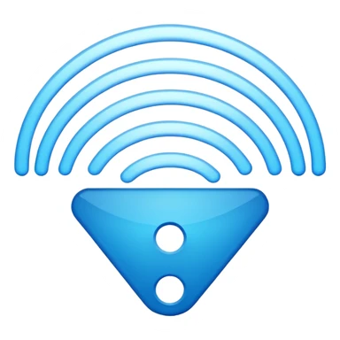 wifi symbol with a dot at the base sticker