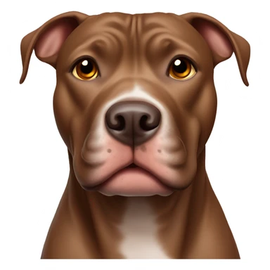 brown pitbull with light brown eyes sticker