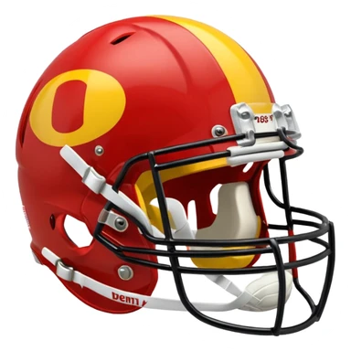 college football player helmets red & yellow mix sticker