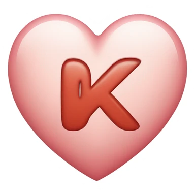 heart with letter K sticker