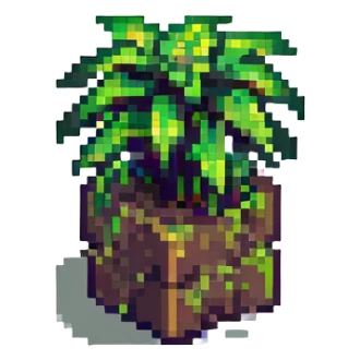 blocky minimal square pixel art Minecraft grass block, very simple shapes sticker