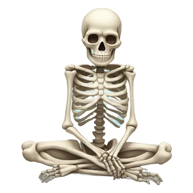 Skeleton praying sticker