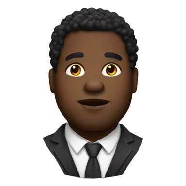 black fat guy sticker