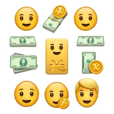 gemerate emoji for my theme page which is related to finance with ai sticker