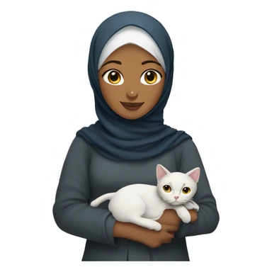Hijabi holding a cat  sticker
