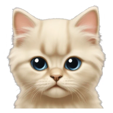 Cute beige Persian kitten kisses sticker