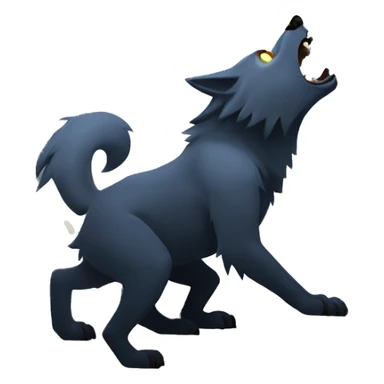 Werewolf howling at the moon sticker