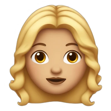 fat girl with medium hair sticker