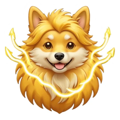 dog with electric waves sticker
