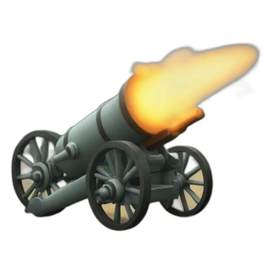 Cannon fire sticker