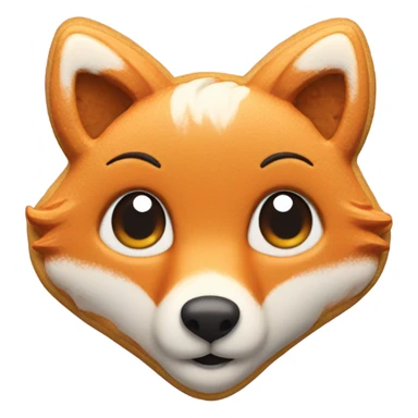 cookie heart with fox sticker