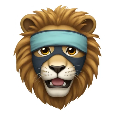 Lion wearing a mask  sticker