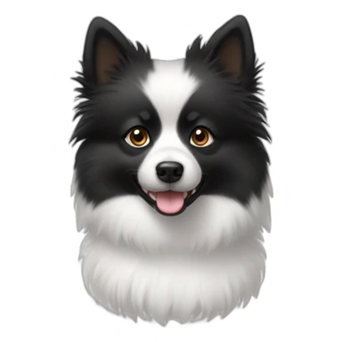 Black White small spitz sticker