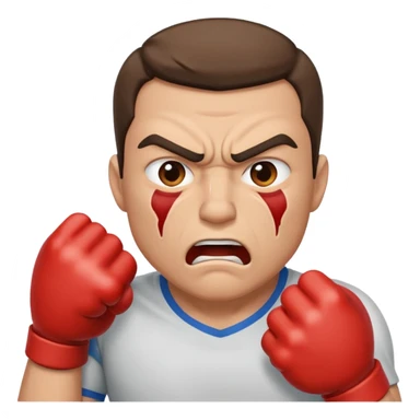 a man punches himself in the face  sticker