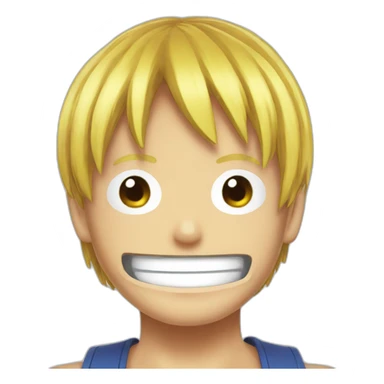 luffy with sanji head sticker