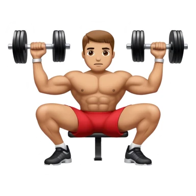 holding a heavy dumbbell in each hand to perform bench press sticker