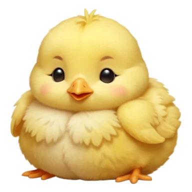 Meme-Worthy Cute Sleeping Yellow Baby Chicken Portrait Emoji, Head resting peacefully with a contented smile, showcasing a delightfully tiny build and a luxuriously soft bright yellow downy coat, eyes shut in a serene, restful nap, Simplified yet hilariously adorable features, highly detailed, glowing with a soft, drowsy light, high shine, relaxed and utterly lovable, stylized with an air of playful laziness, bright and heartwarming, soft glowing outline, capturing the essence of a comically sleepy chick, so meme-worthy it feels like it could instantly become the next viral sensation of adorable slumber! sticker