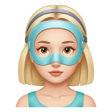 A Currentbody led therapy mask on a girl sticker