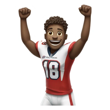 Football player celebrating  sticker