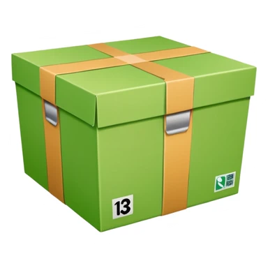 light green shipping box sticker