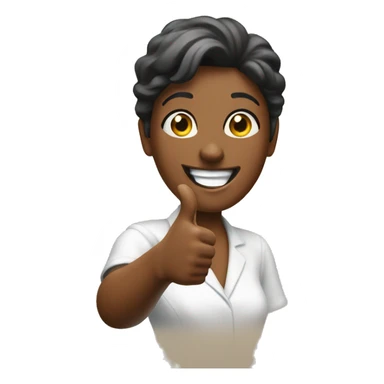 Thumbs up photo lady sticker