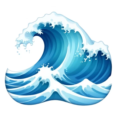 Light blue ocean wave sticker