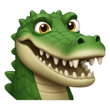 Crocodile with the face of a human sticker