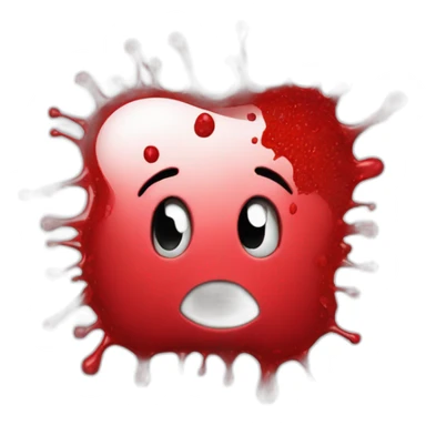 a positive blood splatter sticker