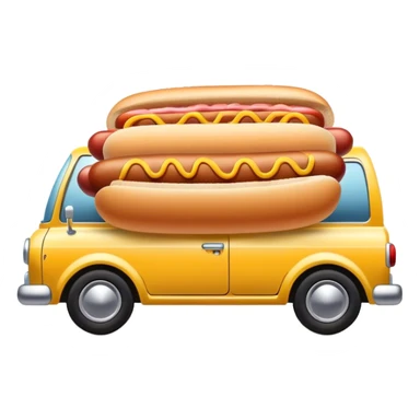 Hot dog in a car sticker