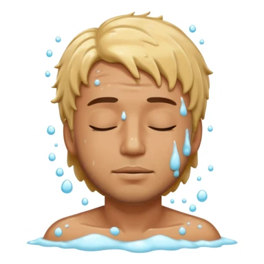 a man getting shampoo everywhere sticker